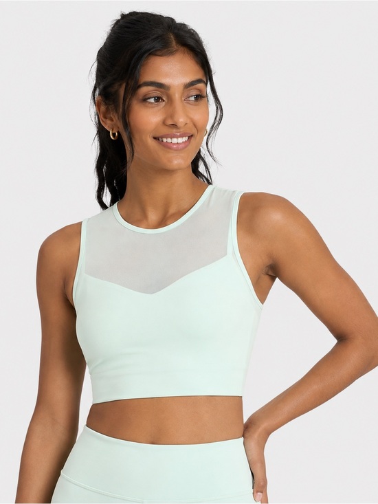 all in motion Tops - New With tags- all in motion Light Mint Mesh Crop Tank